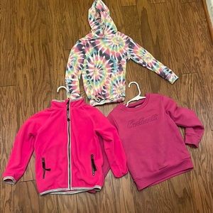Carhartt Girls sweatshirt, long sleeve hooded too and jacket size 4